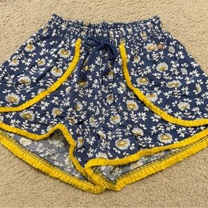 Matilda Jane Floral Blue and Yellow Girl’s Shorts size 12